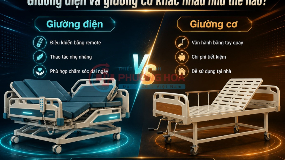 Giường điện hay giường cơ phù hợp hơn khi chăm sóc người bệnh tại nhà?